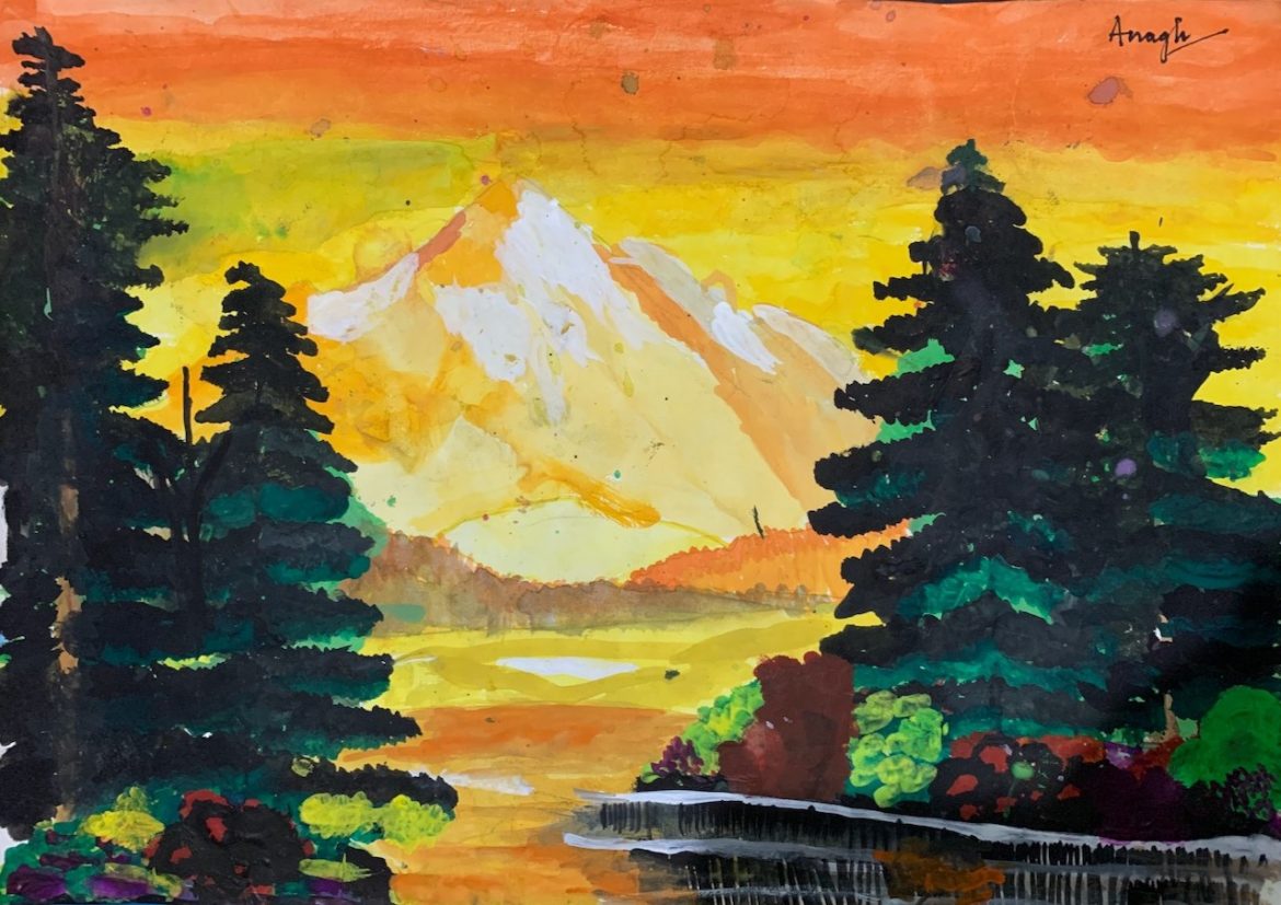 Sunrise in an Unknown Mountain Valley BY Anagh Banerjee